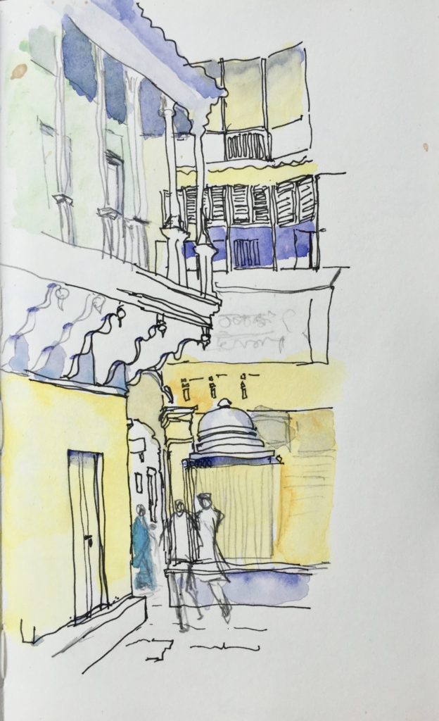Varanasi alley sketch